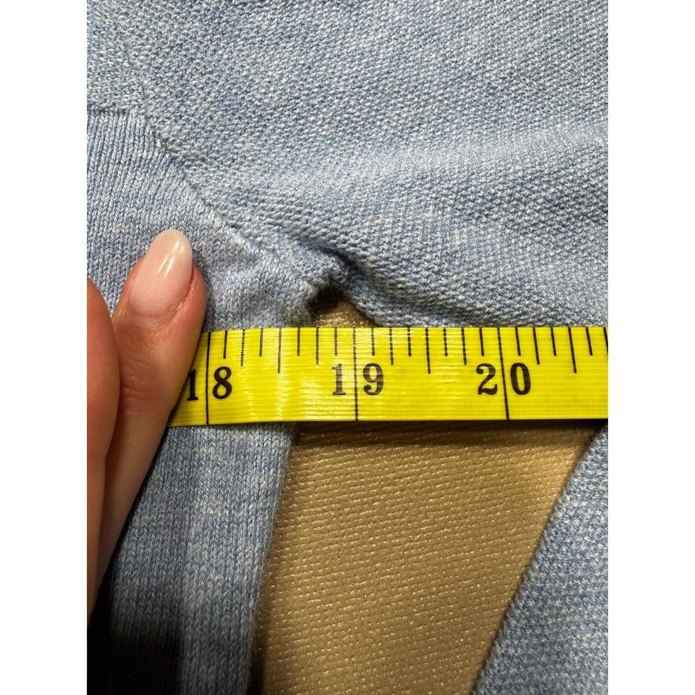 Lacoste Mens‎ Crewneck Sweater Light Blue Heathered Pocket Logo FR 3 US S - Picture 6 of 9